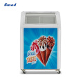 Smad Commercial Curved Glass Door Ice Cream Display Chest Freezer